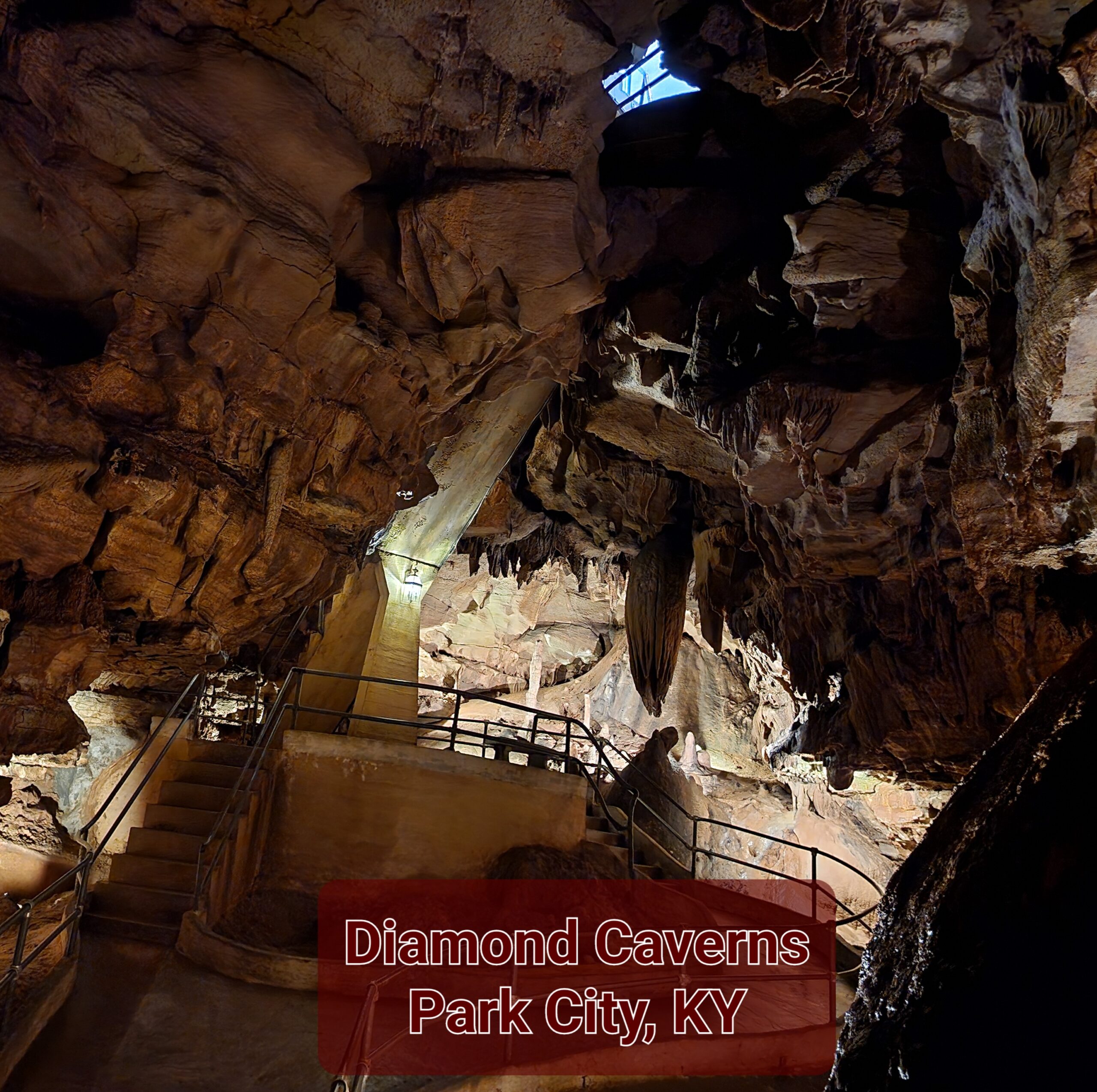 Showcasing the entrance the first cave explorer in Diamond Caverns entered from.